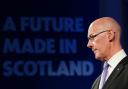 John Swinney speaks at the launch of the SNP's manifesto in Edinburgh
