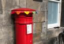 A letterbox outside Edinburgh city chambers where people can post their envelopes with ballot papers inside.