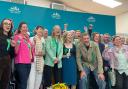 Sian Berry and Green Party supporters celebrate winning the Brighton Pavilion seat