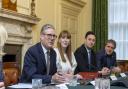 Keir Starmer (left) and Deputy Prime Minister Angela Rayner during a meeting with English regional mayors