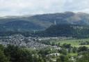 High-angle view of Stirling, Scotland.