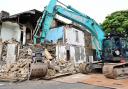 Demolition work taking place on the Royal Hotel in Slamannan