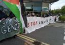 Pro-Palestine campaigners have blockaded a factory in Edinburgh