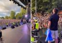 Martin Compston appeared on stage with Example