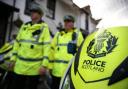 Stock image of Police Scotland officers and motorbike