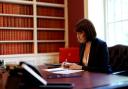 Rachel Reeves in her office at no 11 Downing Street ahead of her announcement