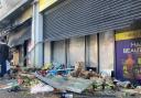 Sham Supermarket on Donegall Road in Belfast following riots in the city