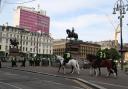 Police pictured in George Square, Glasgow in 2020