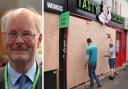 Professor John Curtice, and shops being boarded up in Northampton on Wednesday amid fears of far-right violence