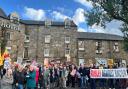 Hundreds of protesters turned out in Paisley in a show of support with the asylum seeker community against the far-right