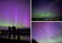 Skies were lit up near Glasgow on Monday night