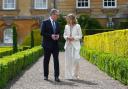 Keir Starmer with Italy's Prime Minister Georgia Meloni during a bilateral meeting at the European Political Community summit at Blenheim Palace