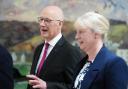 John Swinney pictured with Finance Secretary Shona Robison