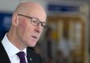 First Minister John Swinney during a visit to the Edinburgh Cancer Care Centre