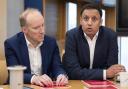 Finance spokesperson Michael Marra alongside Scottish labour leader Anas Sarwar