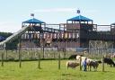 View of the 'fortress' at the East Link Family Park in East Lothian