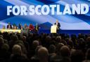 First Minister John Swinney delivers his address at the SNP annual national conference at the Edinburgh International Conference Centre. Picture date: Sunday September 1, 2024. PA Photo. See PA story POLITICS SNP. Photo credit should read: Jane Barlow/PA