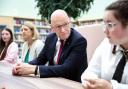 John Swinney at Castlebrae Community High School in Edinburgh