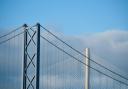 A view of the Forth Road Bridge (front) and the Queensferry Crossing