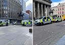 Police have issued an update after a man fell from a balcony inside a Glasgow art gallery