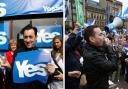 Alan Cumming (left) and Martin Compston (right) were among those to campaign in 2014