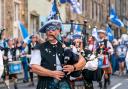 People take part in a Believe in Scotland march and rally in Edinburgh in September 2023