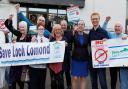 Campaigners celebrate outside Lomond Parish Church