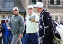 Tyrrell Hatton and Robert MacIntyre (centre) during last weekend's Alfred Dunhill Links Championship