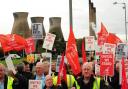 The Unite Union organised protest rally against INEOS managment at Grangemouth Petrochemical Plant