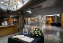 A book of condolence in memory of Alex Salmond in the Scottish Parliament