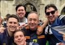 Alex Salmond with fans during Scotland's run in the Euros this summer