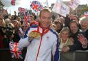 Sir Chris Hoy with his medals