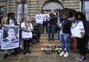 Families and supporters of Sheku Bayoh and Allan Marshall hold a remembrance vigil in 2022