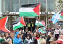 The protest aimed to call out the complicity of the media in Israel's assault on Gaza