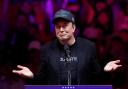 Elon Musk speaking at a Donald Trump campaign rally at Madison Square Garden (AP Photo/Evan Vucci)