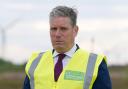 Keir Starmer pictured during a visit to Whitelees windfarm near Eaglesham, East Renfrewshire