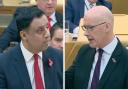 Scottish Labour leader Anas Sarwar (left) and First Minister John Swinney