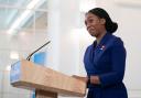 Kemi Badenoch making a speech after she was announced as the new Conservative Party leader following the vote by party members