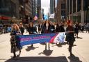 Scottish actress Karen Gillian at New York City's Tartan Week parade