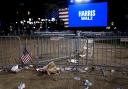 The campus of Howard University after the conclusion of an election night campaign watch party for Kamala Harris