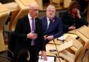 John Swinney speaking at FMQs on Thursday afternoon