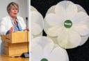 Michelle Thomson chooses to wear a white poppy