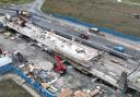 The new viaduct at the Kincardine Bridge nearing completion