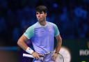 Carlos Alcaraz looks frustrated during his loss to Alexander Zverev (Antonio Calanni/AP)