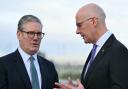 Prime Minister Keir Starmer (left) speaks with First Minister John Swinney