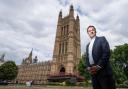 Scottish Labour leader Anas Sarwar photographed outside the Houses of Parliament in Westminster