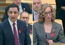 Party leaders Anas Sarwar and Lorna Slater were among those wearing the ribbons