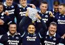 Scotland's Sione Tuipulotu with the Hopetoun Cup trophy