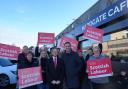 Anas Sarwar campaigning near Clydebank with Scottish Labour activists