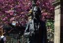 The statue is of the poet Robert Fergusson, the 250th anniversary of whose death in an insane asylum in Edinburgh will be commemorated on Thursday